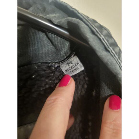 Levi's Black Sherpa Lined Cotton Guys Trucker Jacket, M - Picture 14 of 16